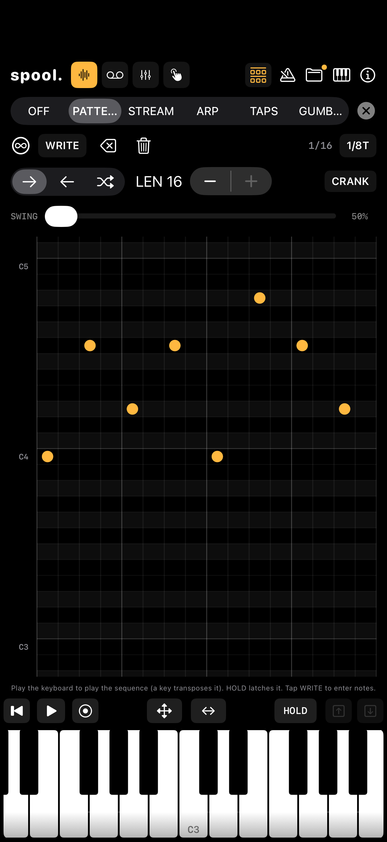 The step sequencer