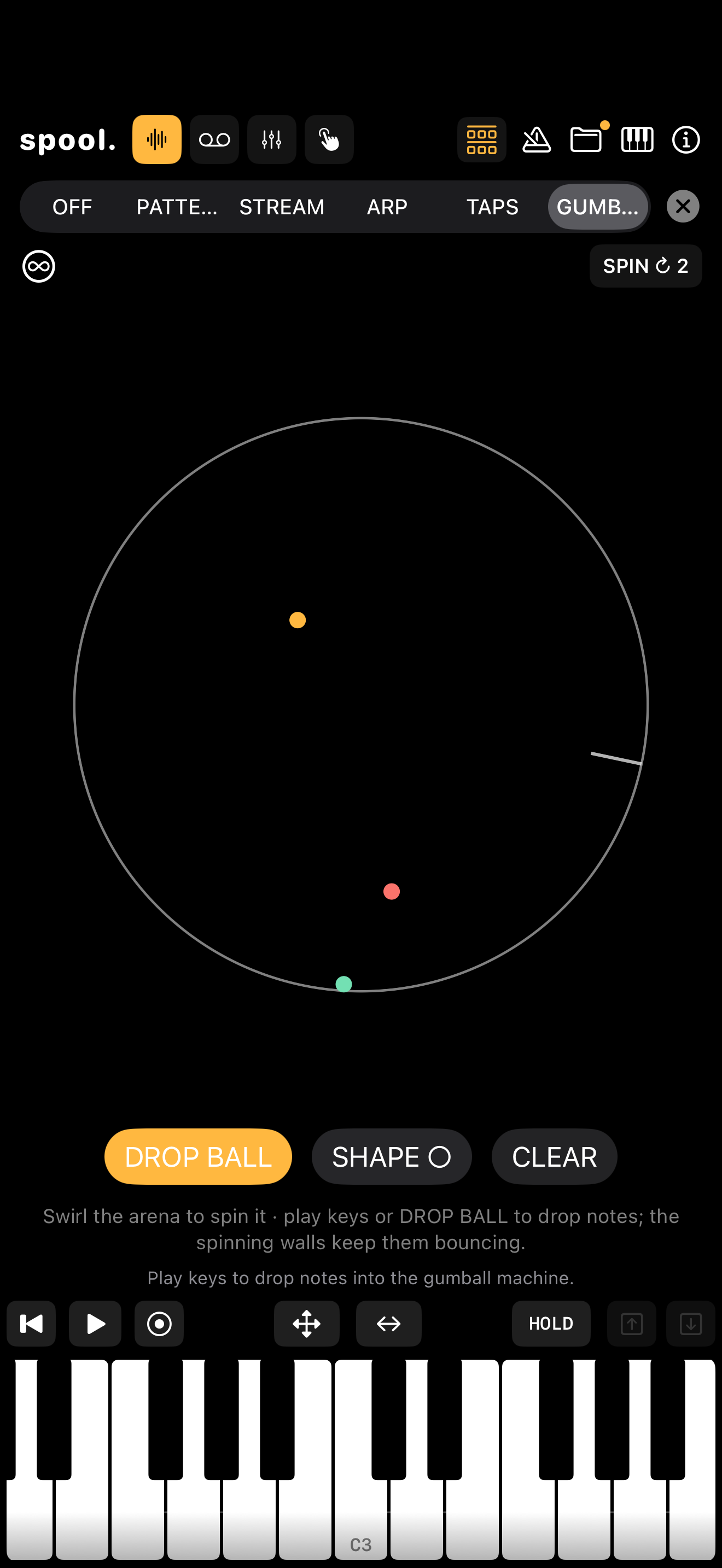 Gumball — the bouncing-ball sequencer